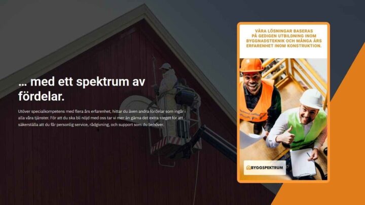 Hemsida och logotyp för byggkonsult – komplett webblösning för Byggspektrum