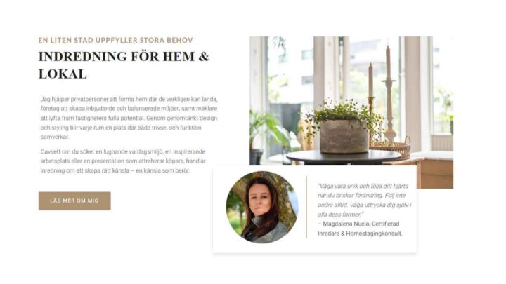 Hemsida och serviceavtal för inredningsföretag – EyeforDesign