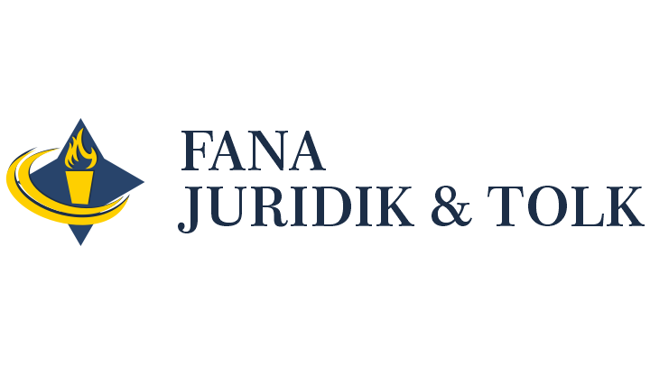 Logotyp för Fana Juridik & Tolk – vektorisering med företagsnamn